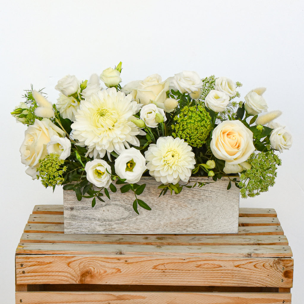 Autumn Whites Rectangular Centrepiece