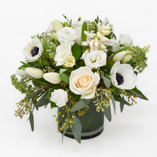  Floral Supply Online 10 5/8 Spring Garden Vase and Flower  Guide Booklet- Decorative Glass Flower Vase for Floral Arrangements,  Weddings, Home Decor or Office. (Clear) : Home & Kitchen