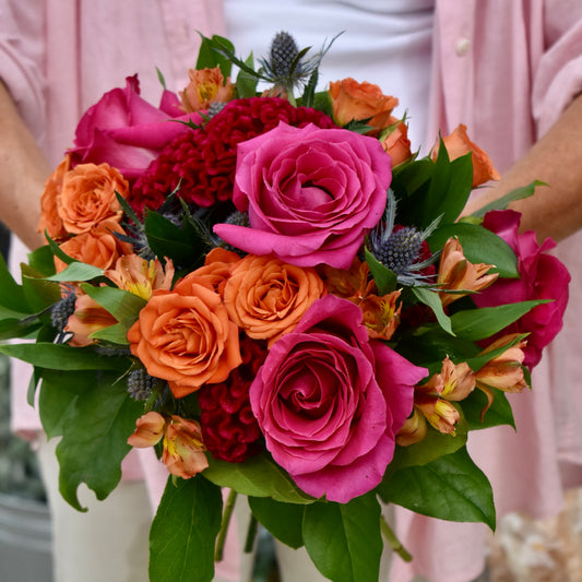 Fall Fuchsia & Tangerine Bouquet