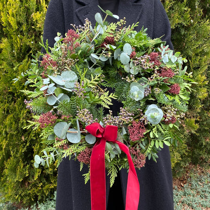 "Christmas in the Country" Holiday Wreath 16"