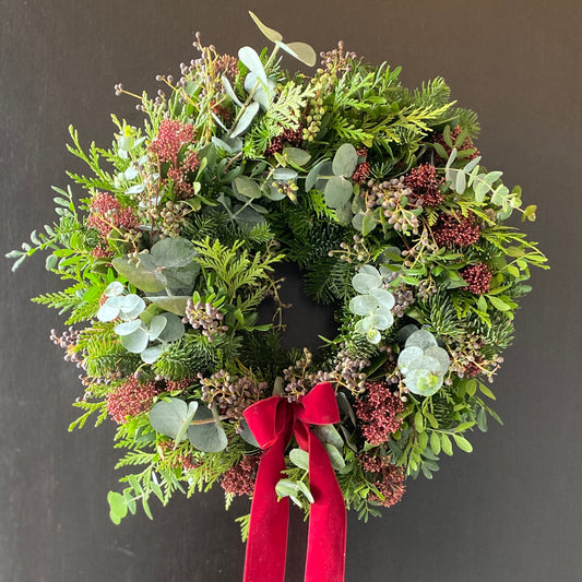 "Christmas in the Country" Holiday Wreath 16"
