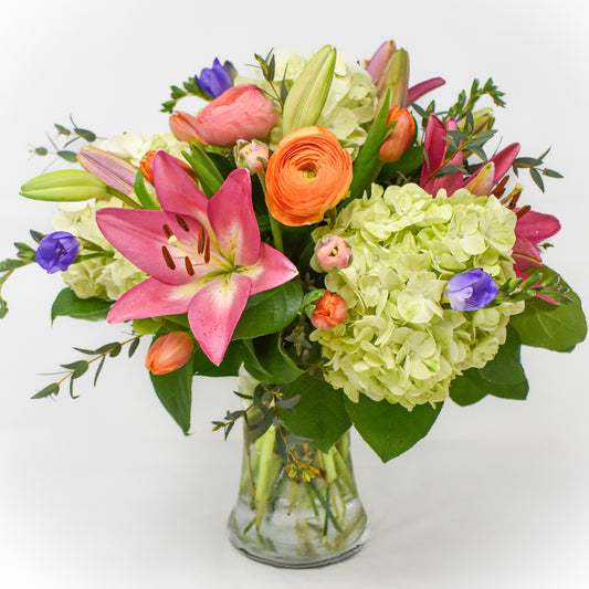 Spring Garden in a Tall Vase