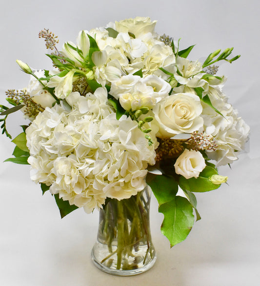 Classic White Tall Vase Arrangement