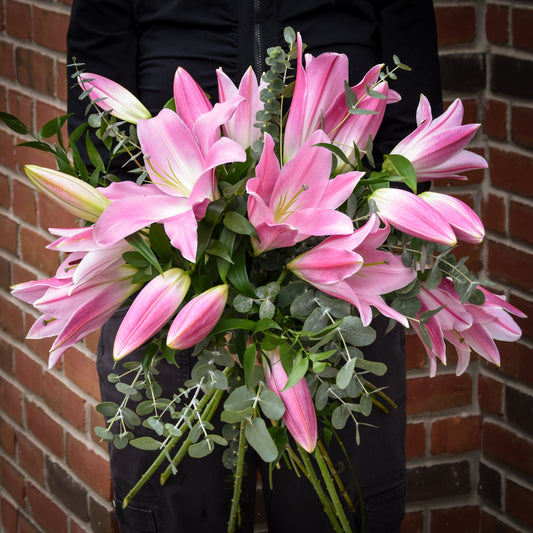 Valentine's Day Pink Lilly Bouquet