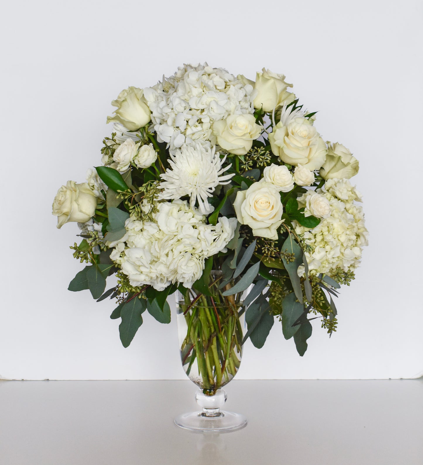 Medium Sympathy Arrangement in Footed Vase